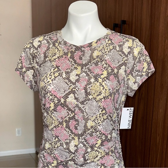 NWT. Nine West Multi Snake Print Spring Dresses Size Medium - Picture 8 of 13
